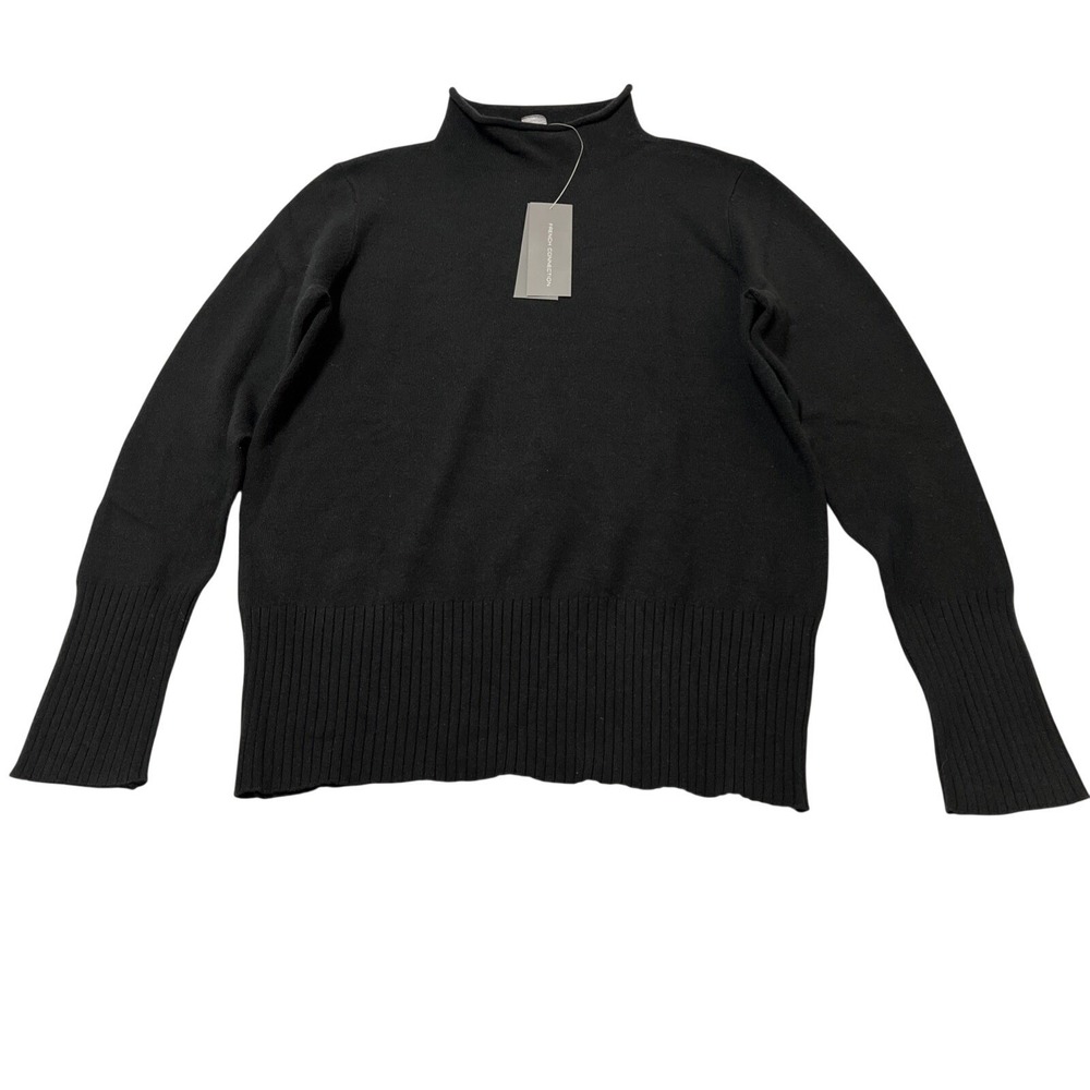 French Connection Sweater Black Roll Neck Baby Soft Jumper Size L Capsule Office
